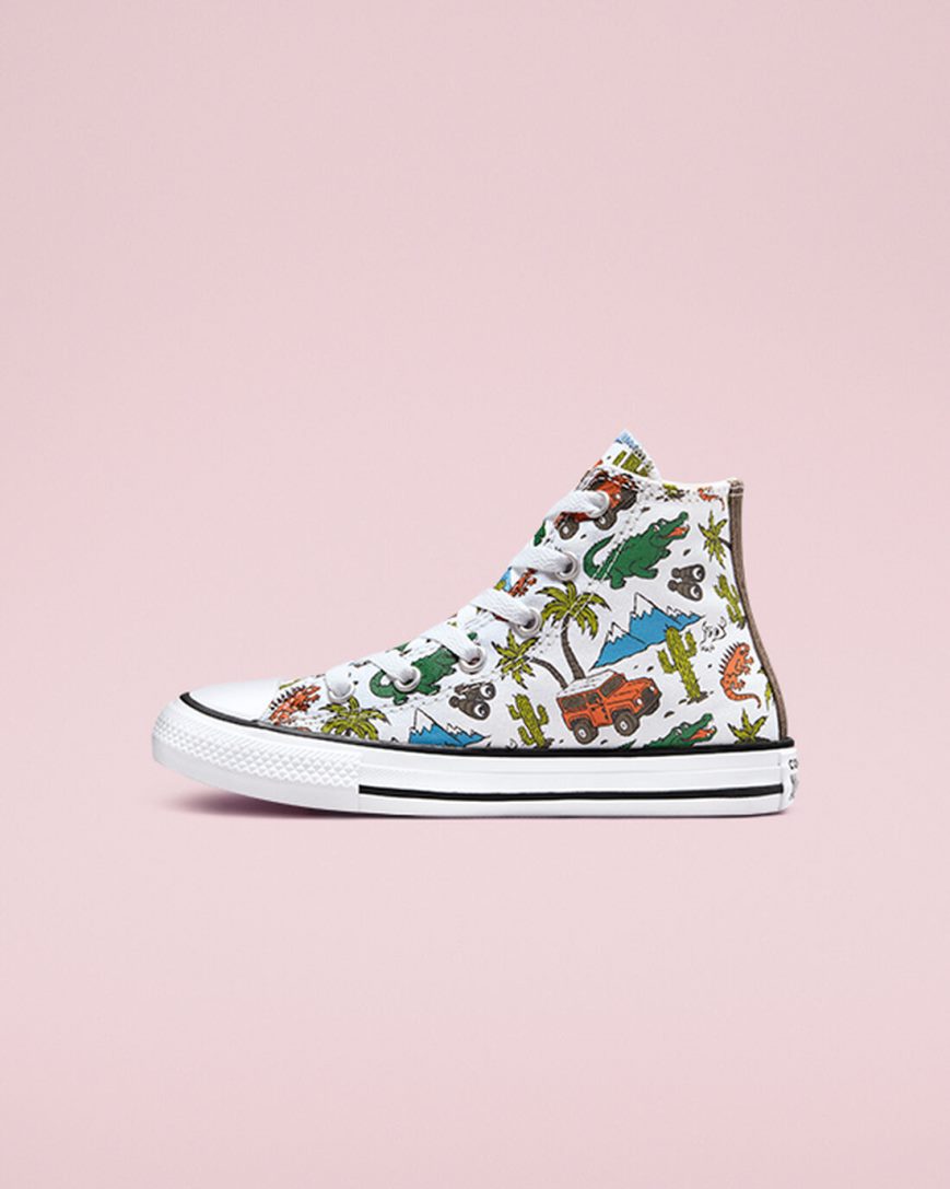 Zapatillas Altas Converse Chuck Taylor All Star Desert Explorer Niña Blancas Verde | PE 528WP7